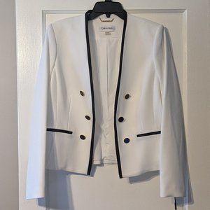 Petite White Blazer 14P Calvin Klein